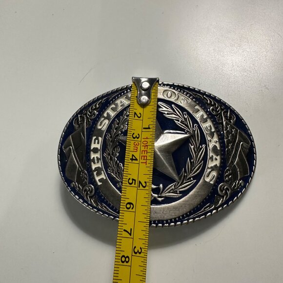 Men’s Silver Tone The State of Texas #1485 3.5 x 2.5” buckle - Picture 4 of 4